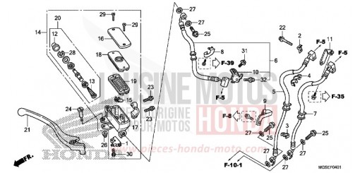 MAITRE-CYLINDRE FREIN AV. (NC700SA/SD) NC700SAD de 2013